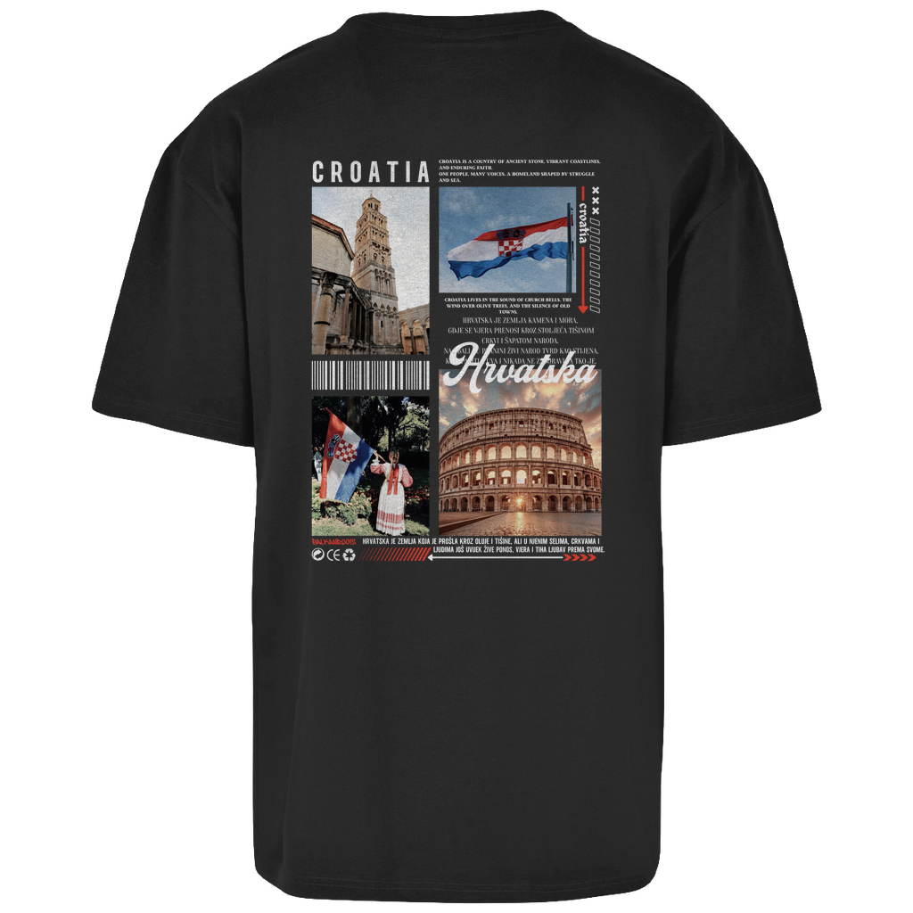 Croatia Backprint Oversize T-Shirt (Restbestand)