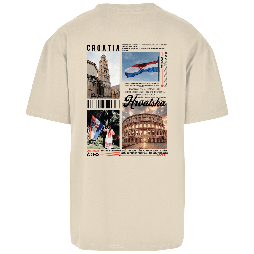 Croatia Backprint Oversize T-Shirt (Restbestand)