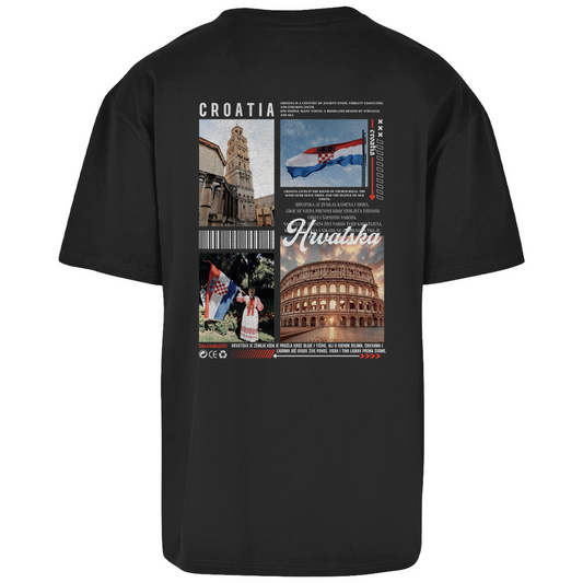 Croatia Backprint Oversize T-Shirt