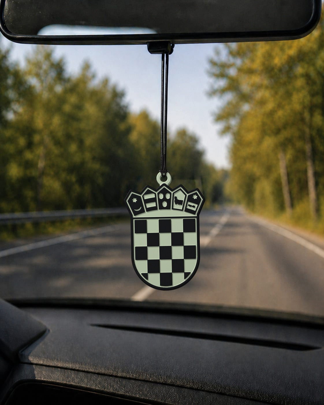Autospiegel-Anhänger Leuchtwappen