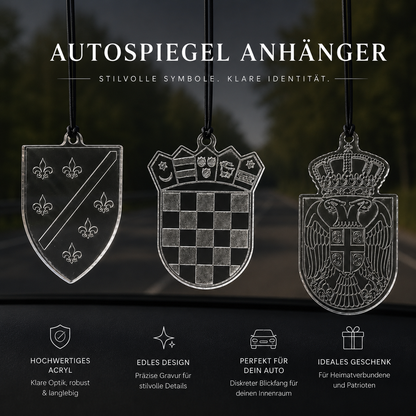 Autospiegel-Anhänger - Wappen Transparent