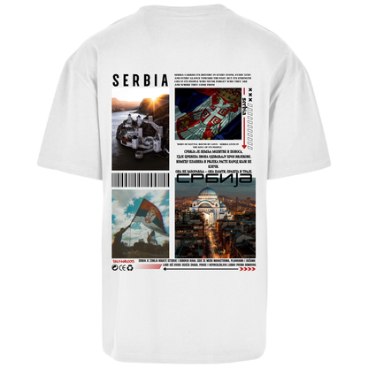 Serbia Backprint Premium T-Shirt