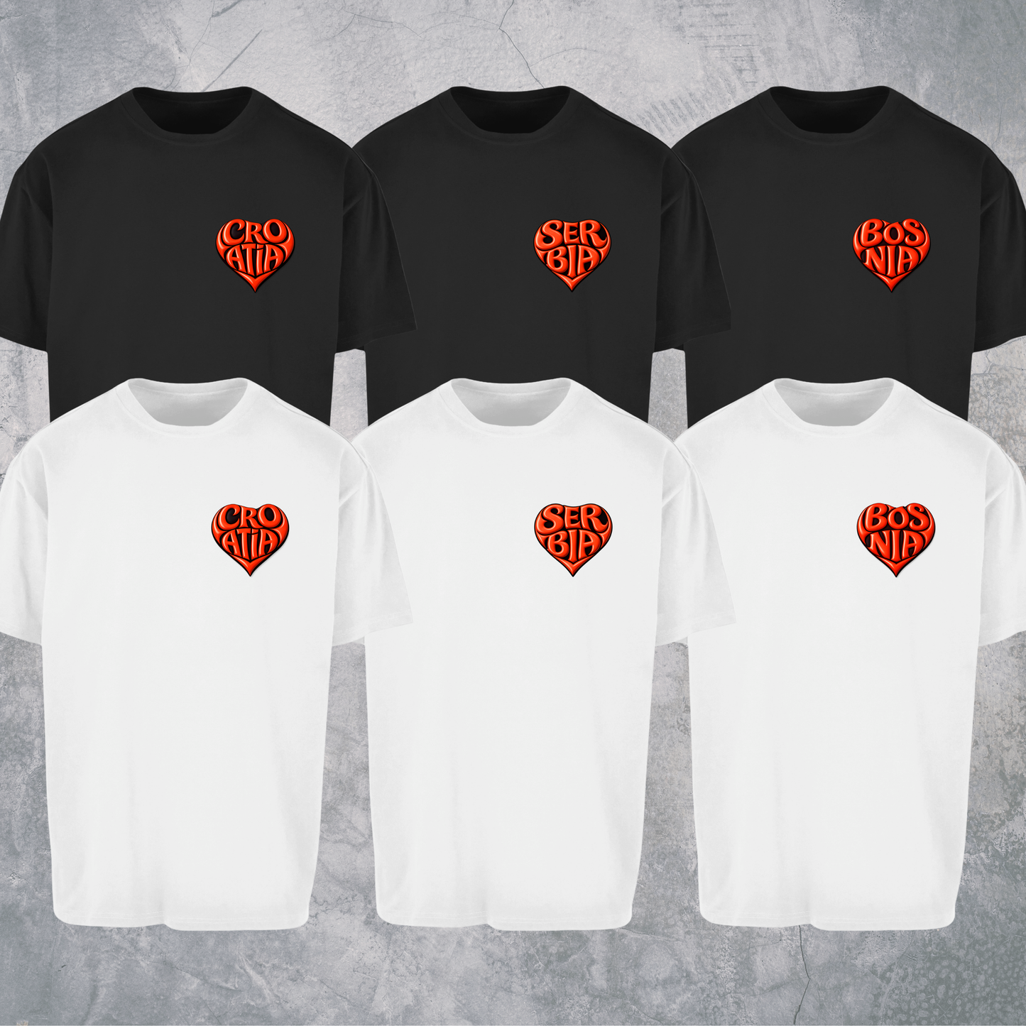 Srce BOSNIA/SERBIA/CROATIA Premium T-Shirt