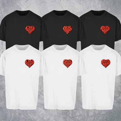 Srce BOSNIA/SERBIA/CROATIA Premium T-Shirt