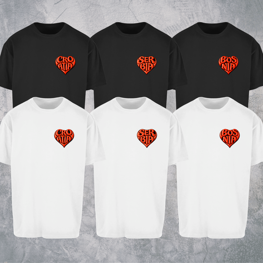Srce BOSNIA/SERBIA/CROATIA Premium T-Shirt