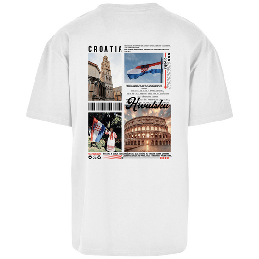 Croatia Backprint Oversize T-Shirt